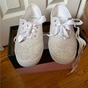 Keds Sparkle Sneakers with Ribbon Laces